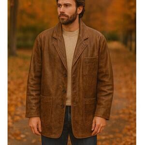 The Territory Ahead VTG Men's SZ XL Buttery Soft Lightweight Leather Jacket